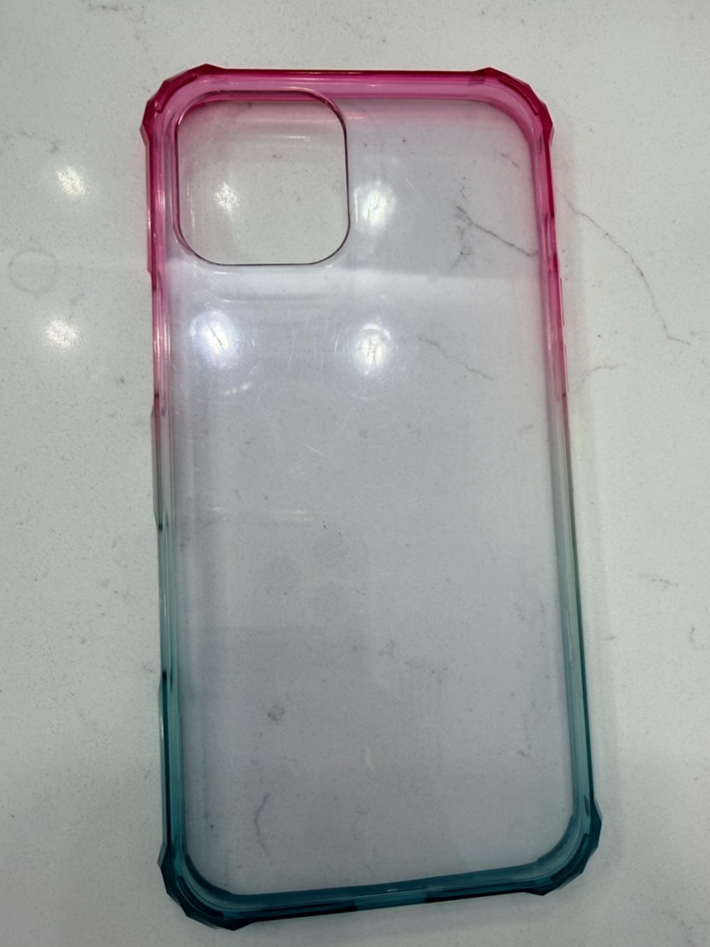 Clear Gradient Phone Case - Pink to Teal